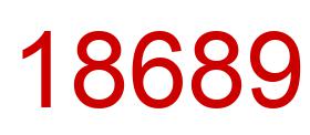 Number 18689 red image