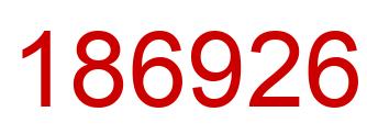 Number 186926 red image