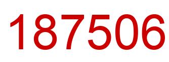 Number 187506 red image