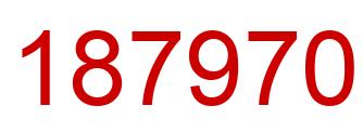 Number 187970 red image