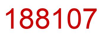 Number 188107 red image