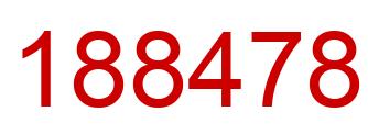 Number 188478 red image