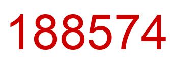 Número 188574 imagen rojo