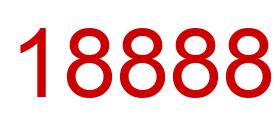 Number 18888 red image