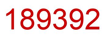 Number 189392 red image