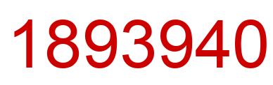 Number 1893940 red image