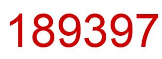 Número 189397 imagen rojo