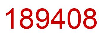 Número 189408 imagen rojo