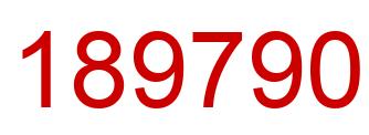 Number 189790 red image