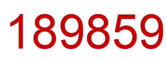 Number 189859 red image