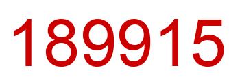 Number 189915 red image