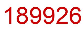 Number 189926 red image