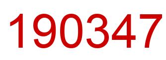 Número 190347 imagen rojo