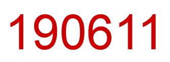 Number 190611 red image