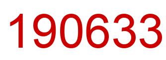 Number 190633 red image