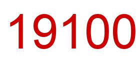 Number 19100 red image