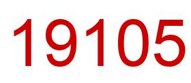 Number 19105 red image