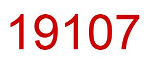 Number 19107 red image