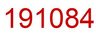 Número 191084 imagen rojo