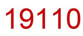 Number 19110 red image