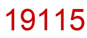 Number 19115 red image