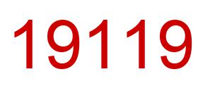 Number 19119 red image
