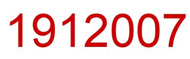 Number 1912007 red image