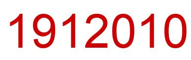 Number 1912010 red image