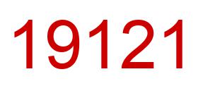 Number 19121 red image