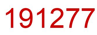Número 191277 imagen rojo