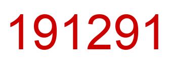 Number 191291 red image