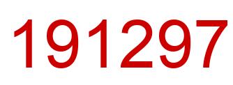Number 191297 red image
