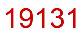 Number 19131 red image