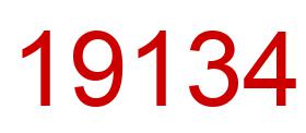 Number 19134 red image