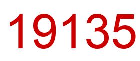 Number 19135 red image