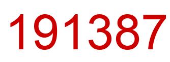Número 191387 imagen rojo