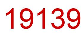 Number 19139 red image