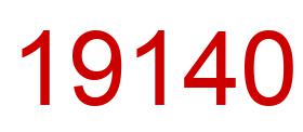 Number 19140 red image