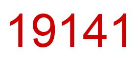 Number 19141 red image