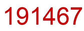 Number 191467 red image