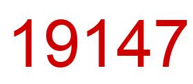 Number 19147 red image