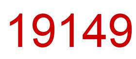 Number 19149 red image