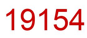 Number 19154 red image