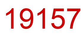 Number 19157 red image