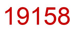 Number 19158 red image