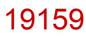 Number 19159 red image