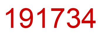 Número 191734 imagen rojo