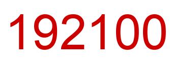 Number 192100 red image