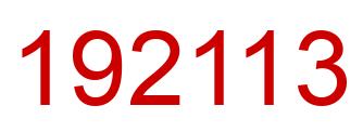 Number 192113 red image
