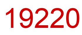 Number 19220 red image